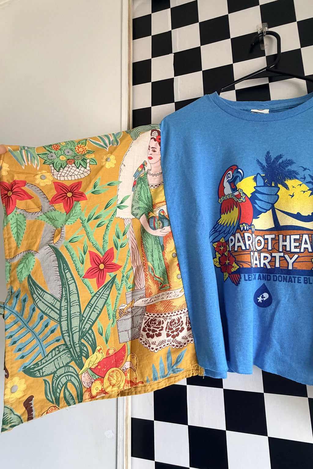 Parrot Party Scarf Tee Mashup