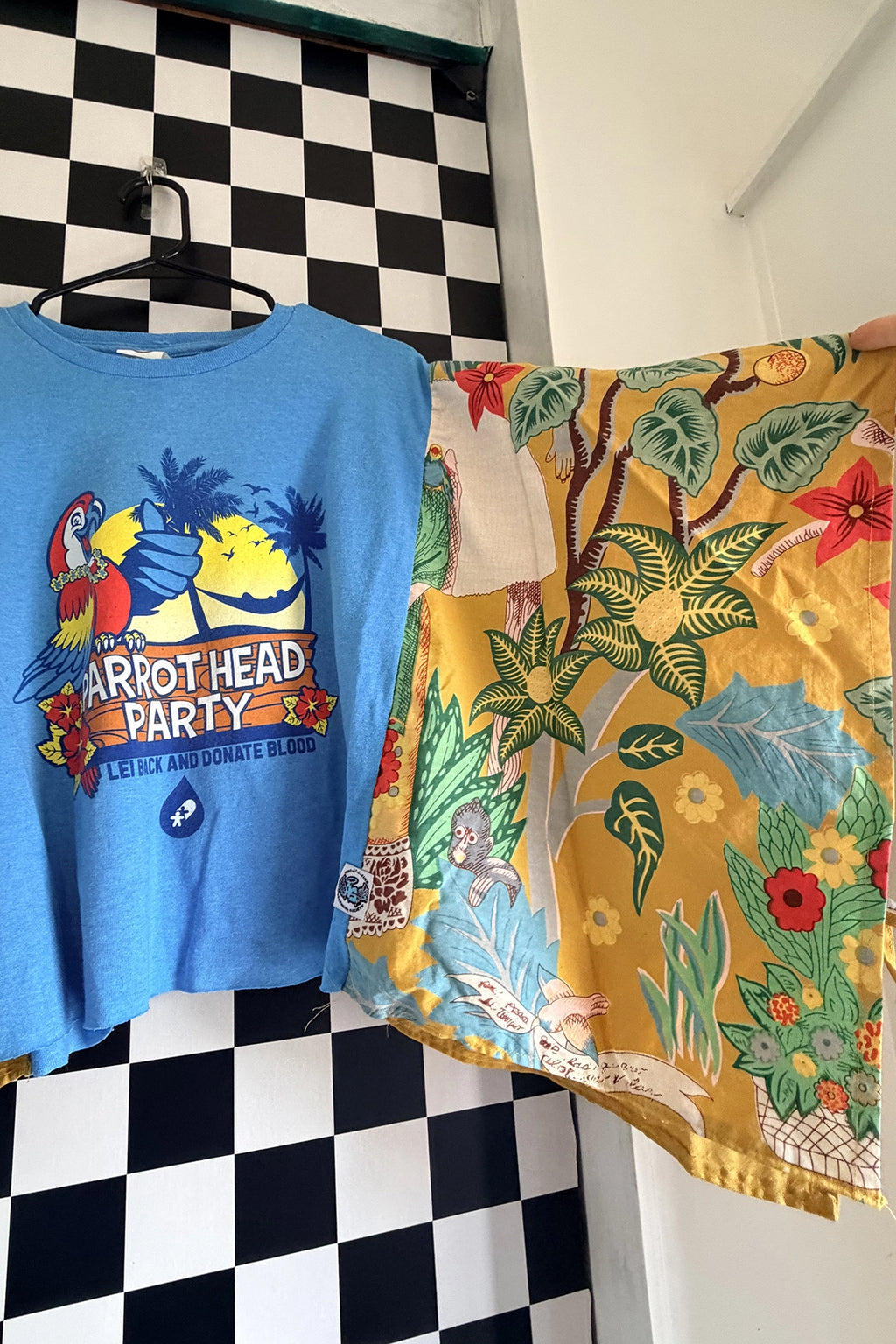 Parrot Party Scarf Tee Mashup