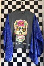 Sugar Skull Scarf Tee Mashup
