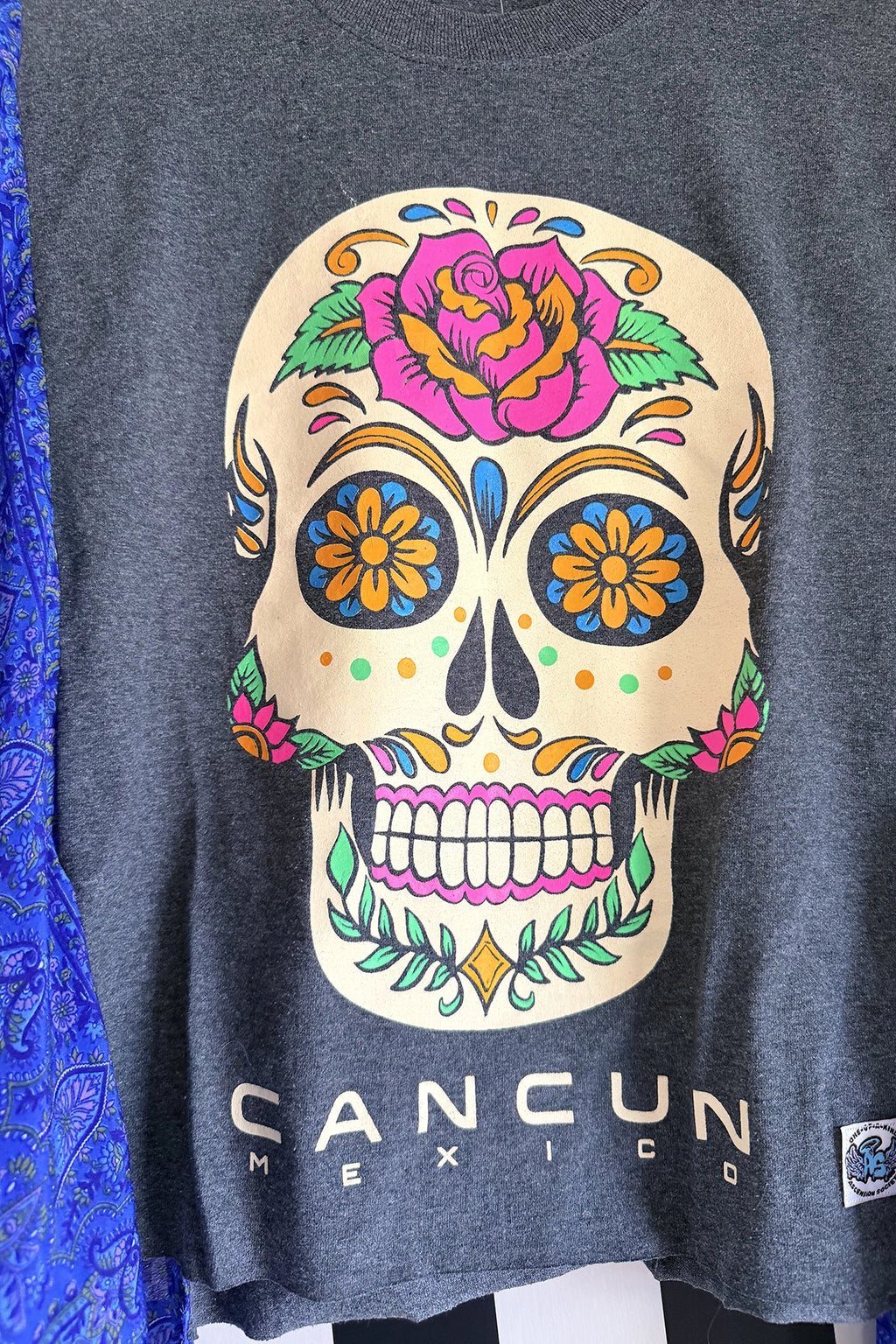 Sugar Skull Scarf Tee Mashup