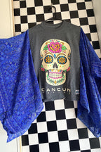 Sugar Skull Scarf Tee Mashup