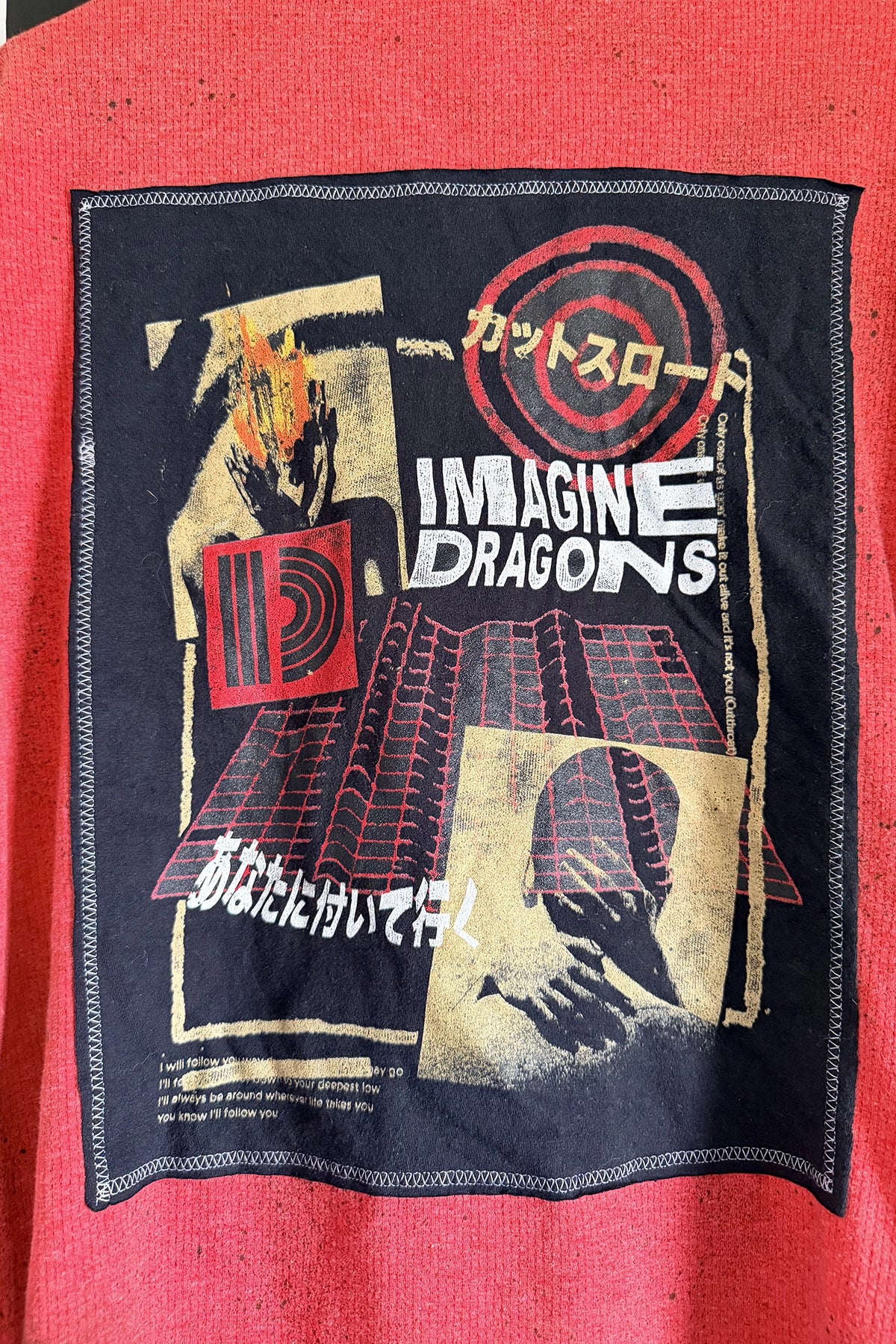 Imagine Dragons Red Waffle-Knit Tee
