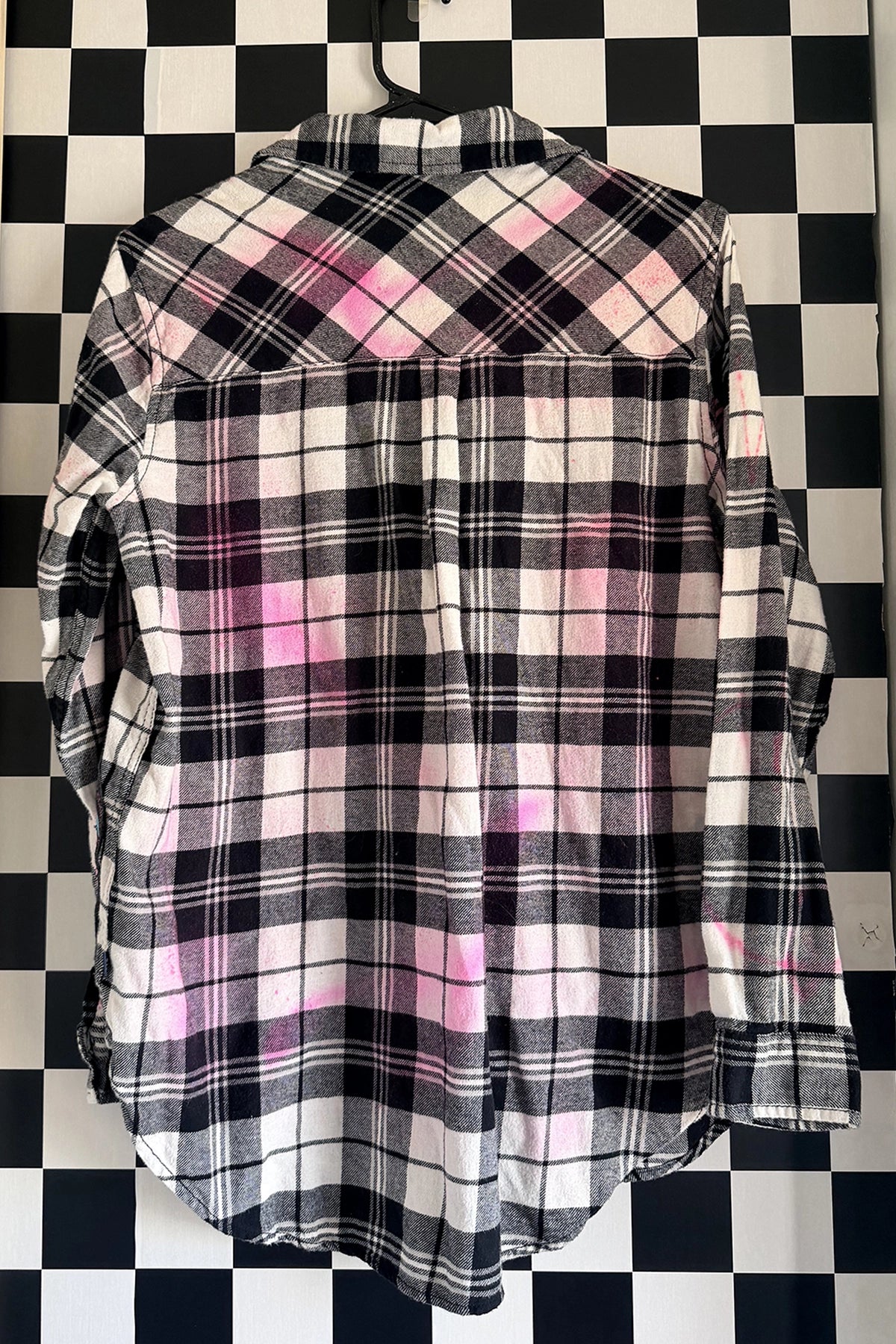 Marie Pink Splatter Kitty Flannel