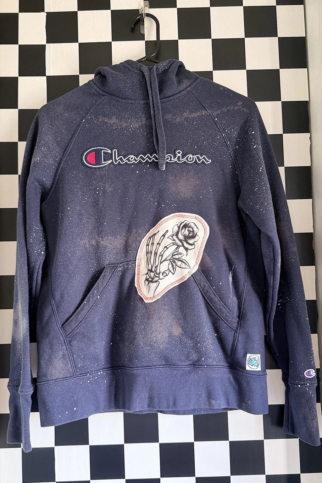 Champion Skeleton Rose Hoodie