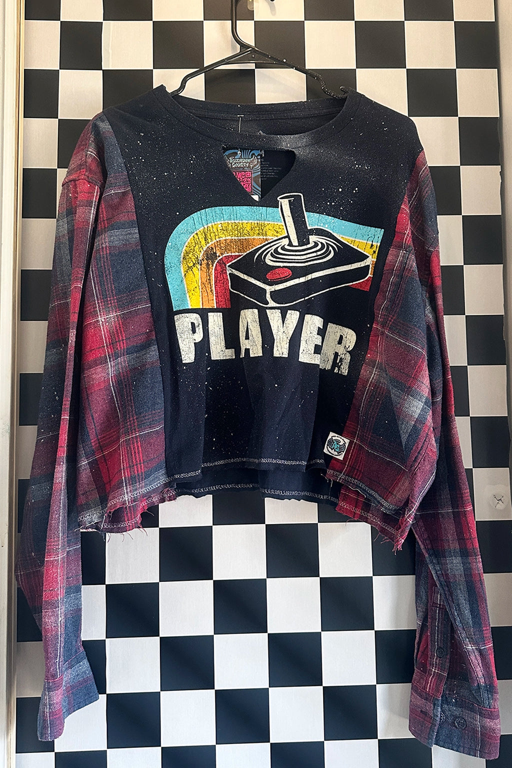 Atari Player T-shirt Flannel Mashup