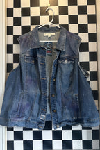 Enjoy the Little Things Denim Splatter Vest