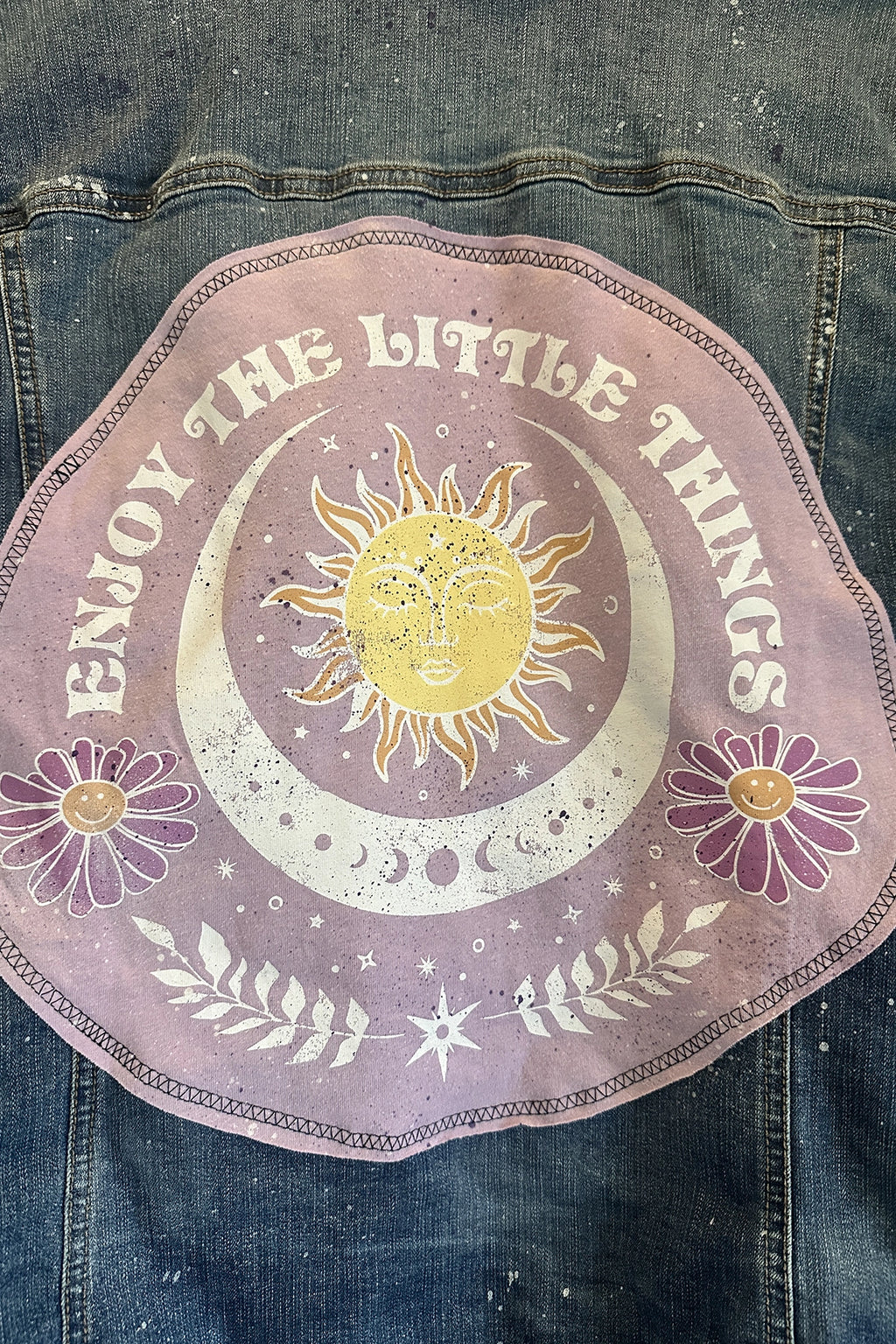 Enjoy the Little Things Denim Splatter Vest