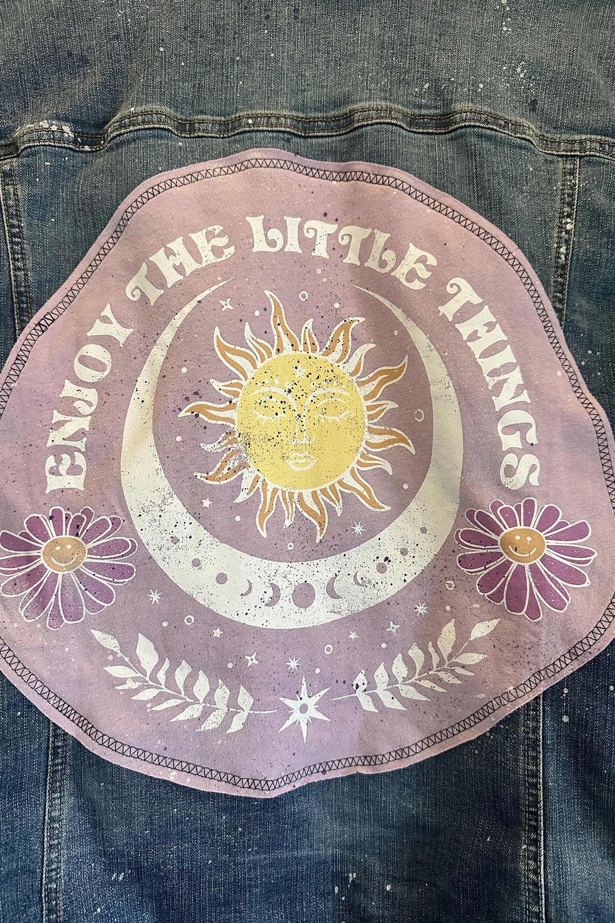 Enjoy the Little Things Denim Splatter Vest