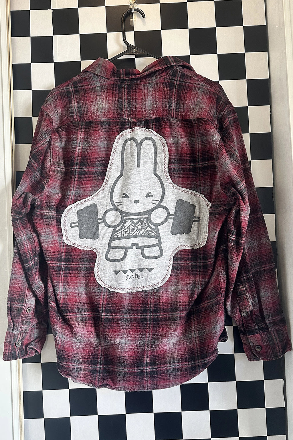 Weightlifting Bunny Flannel