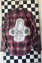 Weightlifting Bunny Flannel