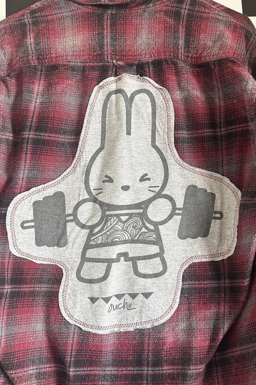 Weightlifting Bunny Flannel