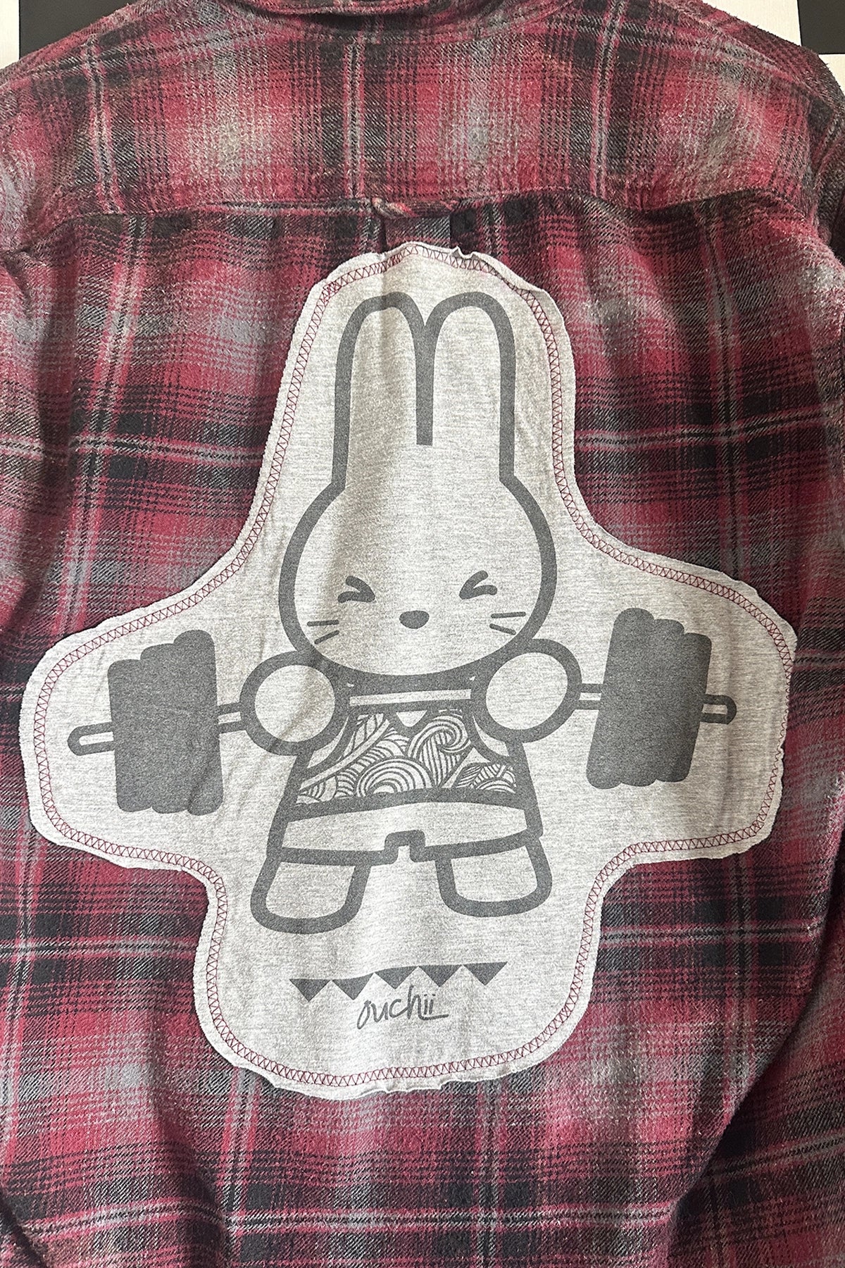 Weightlifting Bunny Flannel